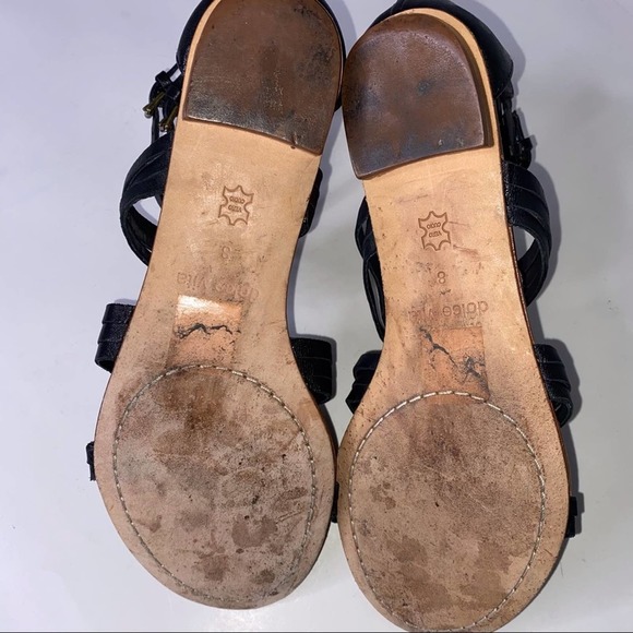 Dolce Vita Black Leather Strappy Ankle Sandals Size 8 ~ - Picture 7 of 7